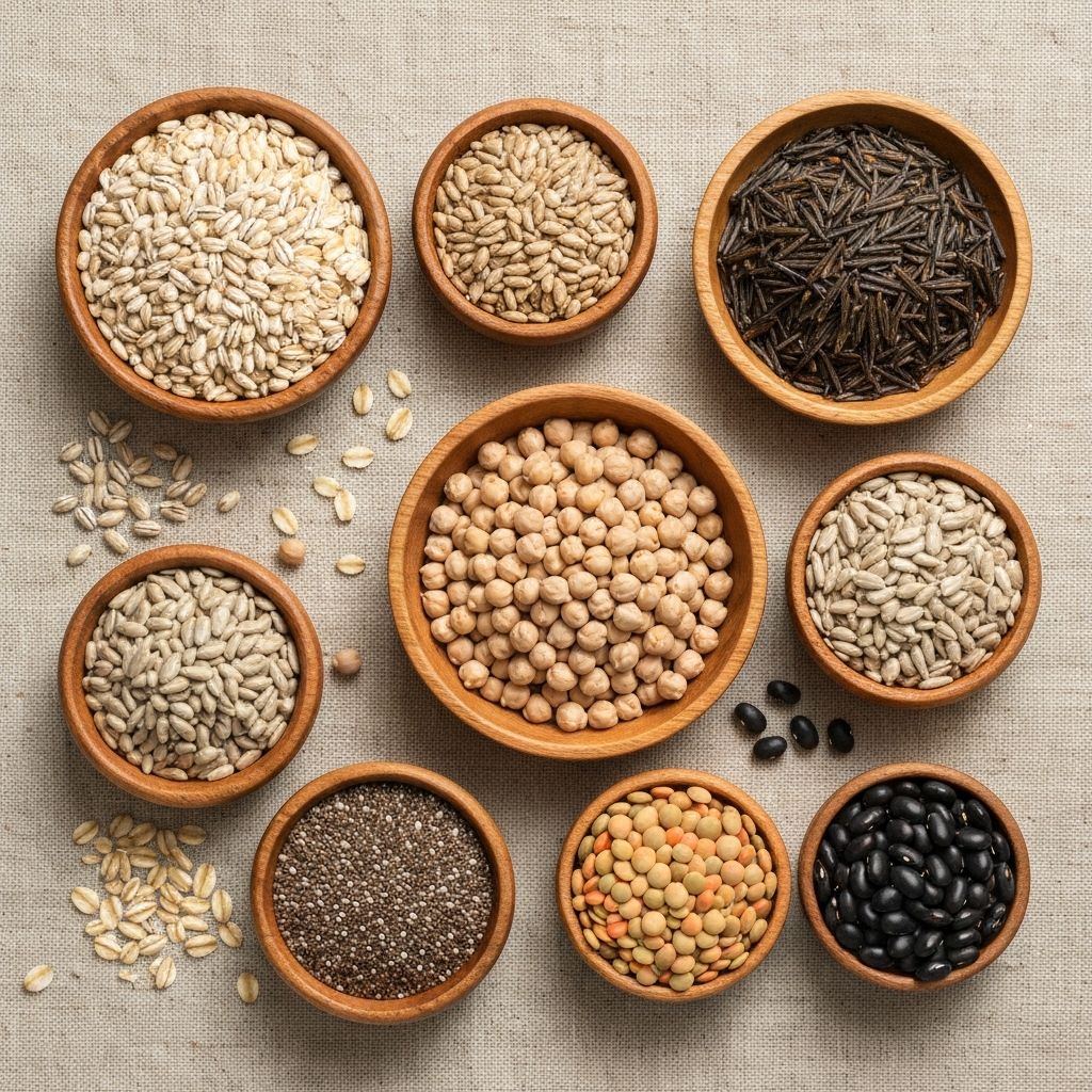 Whole grains and legumes